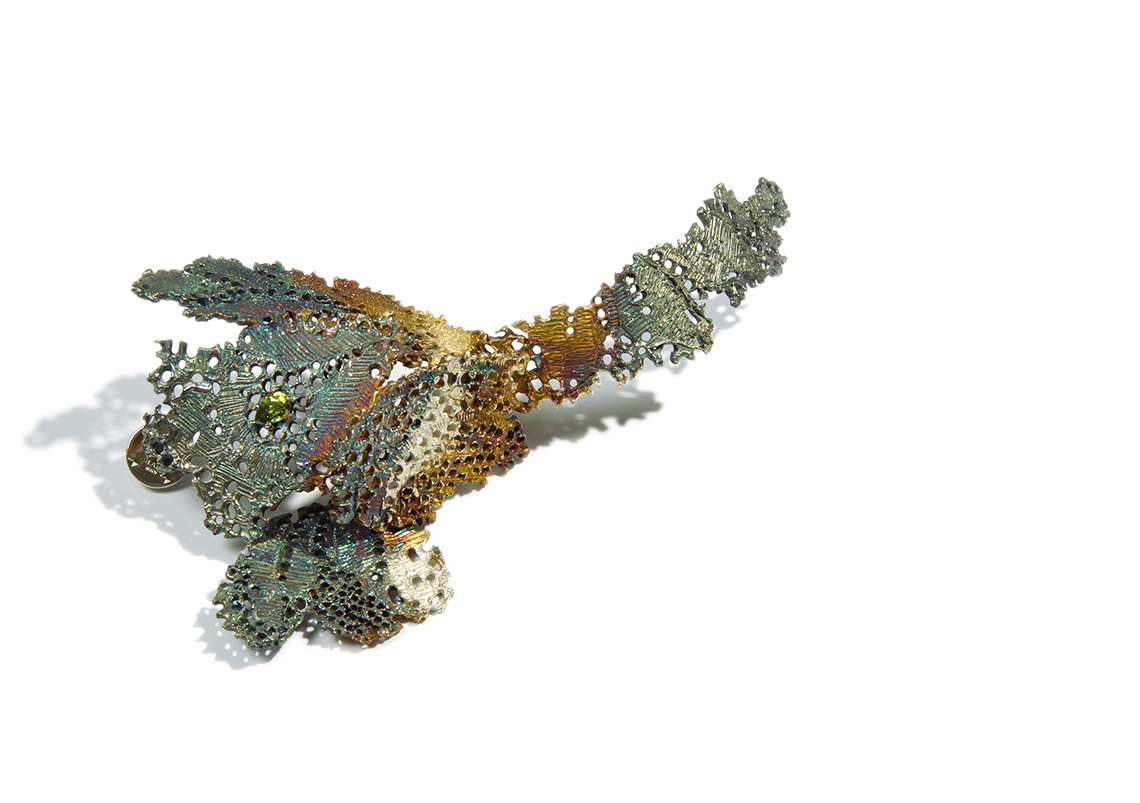 Angelina Tsvetkova - Brooch 7, Nocturne in 925, silver 925, zircon